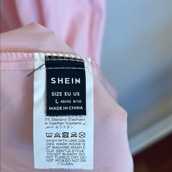 SHEIN Light Pink Long Sleeve Dress - Picture 2 of 6
